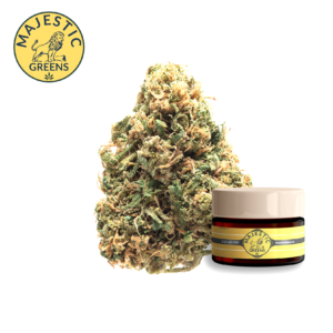 show pic in green crack weed strain and box